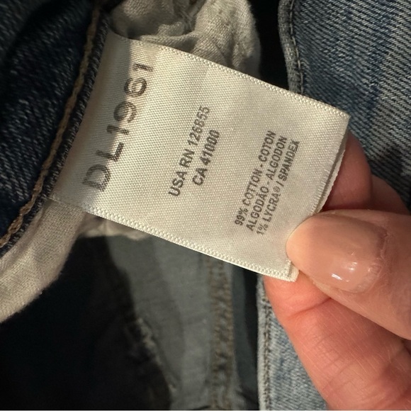 DL1961 Women's Jeans Sz 27 Patti Straight Denim Vintage Ankle Patches High Rise - Picture 5 of 10
